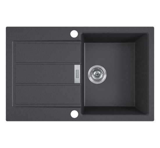 Кухонная мойка Franke Sirius 2.0 S2D 611-78 (143.0621.190) из тектонайта - врезная - оборотная - цвет Черный (2 отверстия)