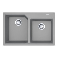 Кухонна мийка Franke Urban UBG 620-78 (114.0574.973) гранітна - врізна - колір Сірий камінь - (пластиковий коландер у комлекті)