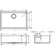 Кухонна мийка Hansgrohe S719-U660 під стільницю 710х450 сталь (43428800) Stainless Steel