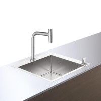 Кухонна мийка Hansgrohe C71-F450-06 Сombi 550x500 зі змішувачем 2Jet Sbox Stainless Steel (43201800)