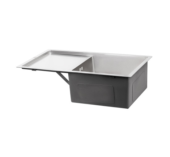 Кухонна мийка Lidz H7844 3.0/1.0 мм Brush (LIDZH7844LBRU3010)