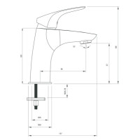 Смеситель для раковины Deante Cynia (BCY 021M)