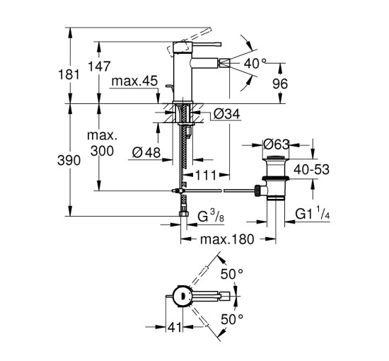 Змішувач для біде Grohe Essence 32935001