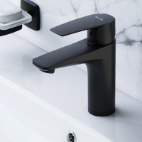 Змішувач для раковини, чорний AM.PM F90E02122 Gem