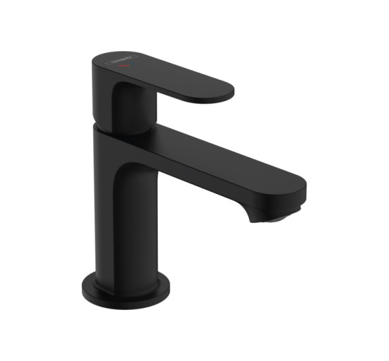 Смеситель Hansgrohe Rebris S 80 для умывальника с д/к pop-up. Matt Black (72513670)