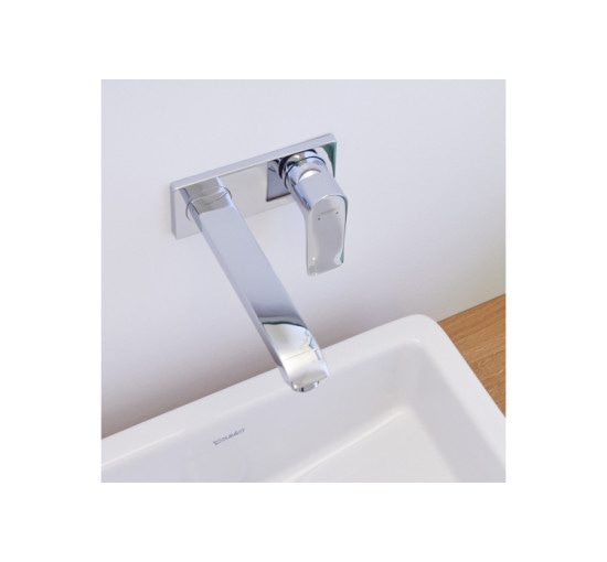 Змішувач Hansgrohe Mertis для раковини зі стіни: прихований монтаж (225 мм) хромований (31086000)