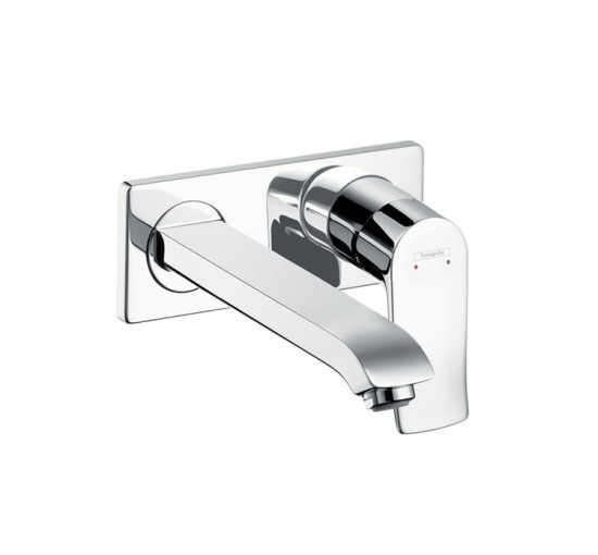 Змішувач Hansgrohe Mertis для раковини зі стіни: прихований монтаж (225 мм) хромований (31086000)