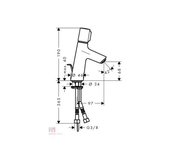 Смеситель Hansgrohe Talis Select S 80 для умывальника (72040000)