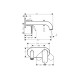 Змішувач Hansgrohe Vernis Shape для раковини зі стіни прихованого монтажу 205 мм Chrome (71578000)
