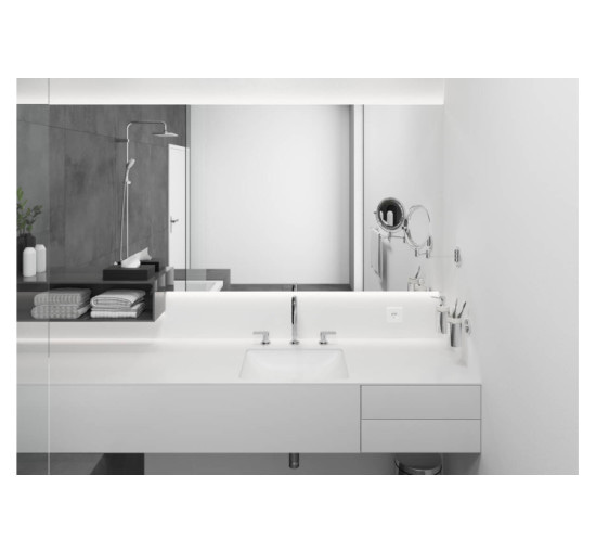 Змішувач Hansgrohe Vernis Shape для умивальника на 3 отвори з донним клапаном pop-up Chrome (71563000)