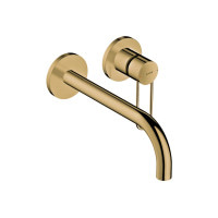 Змішувач Axor Uno для раковини зі стіни Loop вилив 225 мм , Polished Gold Optic 38122990