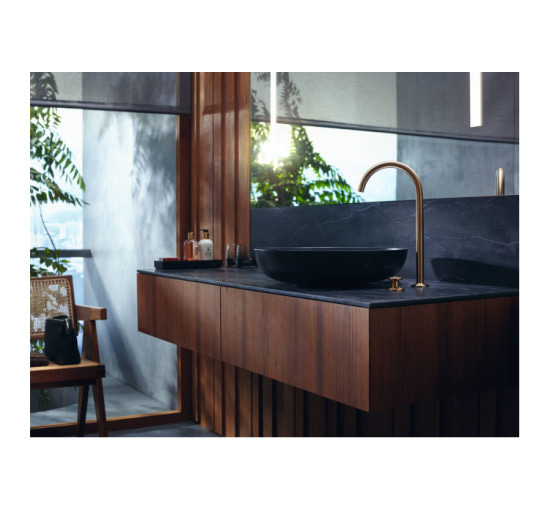 Змішувач Axor One Select 260 для умивальника на 2 отвори з донним клапаном push-open Brushed Red Gold (48060310)
