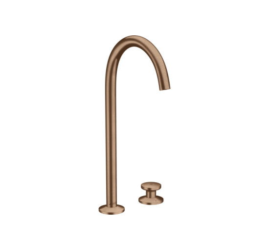 Змішувач Axor One Select 260 для умивальника на 2 отвори з донним клапаном push-open Brushed Red Gold (48060310)