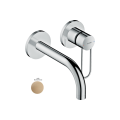 Смеситель Axor Uno для раковины из стены Loop излив 165 мм, Brushed Bronze 38121140