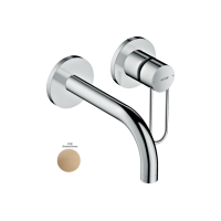 Змішувач Axor Uno для раковини зі стіни Loop вилив 165 мм, Brushed Bronze 38121140