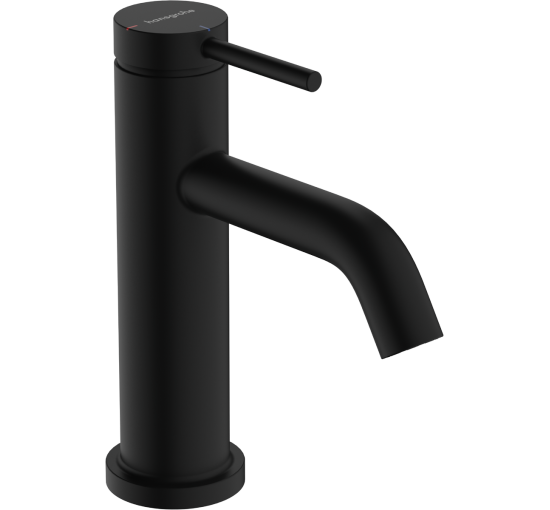Смеситель hansgrohe Tecturis S CoolStart EcoSmart+ для раковины со сливным гарнитуром, черный матовый 73302670