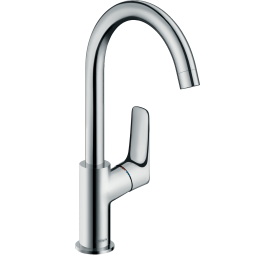 Смеситель hansgrohe Logis для раковины с поворотным изливом без сливного набора, хром 71131000