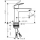 Смеситель для умывальника однорычажный HANSGROHE Logis черный латунь с донным клапаном 71252670