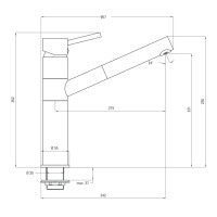 Смеситель для мойки Deante Aster с выдвижным носиком (BCA 071M)