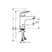 Смеситель Hansgrohe Logis 100 для умывальника без донного клапана (71101000)