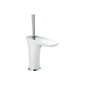 Смеситель Hansgrohe PuraVida 100 мм для умывальника хромированный-белый (15075400)
