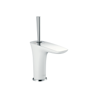 Змішувач Hansgrohe PuraVida 100 мм для умивальника хромований-білий (15075400)
