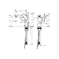 Смеситель Hansgrohe Talis E 150 для умывальника с донным клапаном Matt White (71754700)