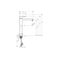 Смеситель Hansgrohe Metris 260 для умывальника без д/к (31184000)