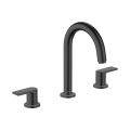 Змішувач Hansgrohe Vernis Shape для умивальника на 3 отвори з донним клапаном pop-up Matt Black (71563670)