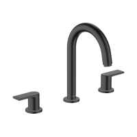 Змішувач Hansgrohe Vernis Shape для умивальника на 3 отвори з донним клапаном pop-up Matt Black (71563670)