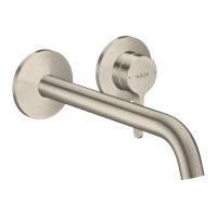 Змішувач Axor One 220 для умивальника зі стіни. Brushed Nikel (48120820)