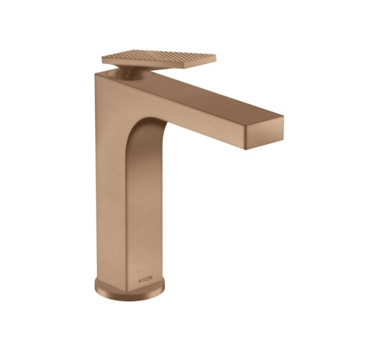 Смеситель Axor Citterio 160 Lever rhombic cut для раковины pop-up Brushed Red Gold 39071310