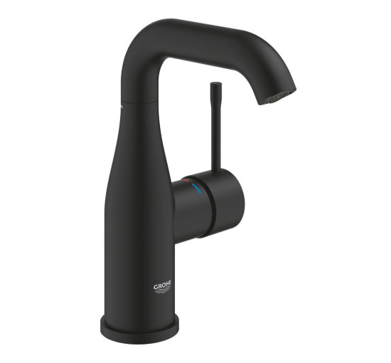 Смеситель для умывальника однорычажный GROHE Essence черный латунь 24176KF1