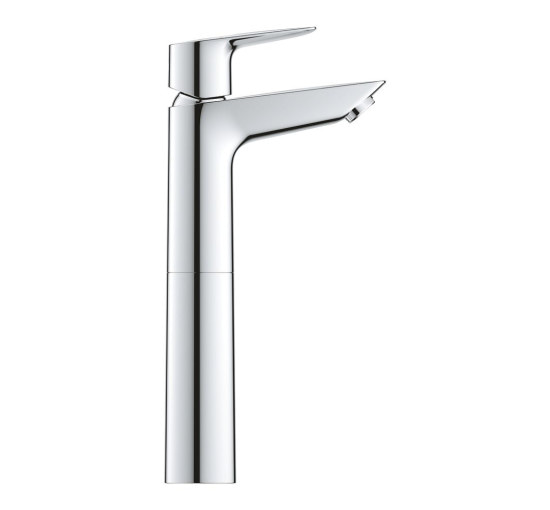 Смеситель для умывальника с высоким изливом GROHE StartEdge хром латунь с донным клапаном 23777001