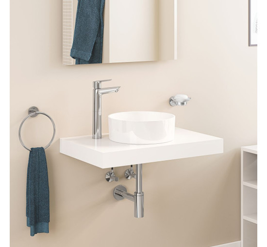 Смеситель для умывальника с высоким изливом GROHE StartEdge хром латунь с донным клапаном 23777001