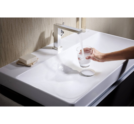 Смеситель hansgrohe Tecturis E CoolStart EcoSmart+ для раковины со сливным гарнитуром, хром 73020000