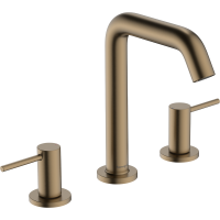 Смеситель hansgrohe Tecturis S для раковины со сливным гарнитуром, бронза 73330140