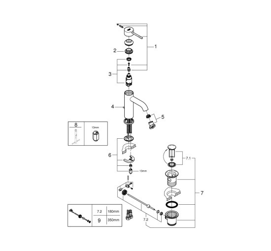 Смеситель для раковины Grohe Essence 23589001