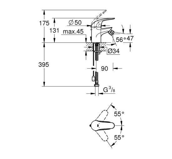 Смеситель для биде Grohe Euroeco 32882000