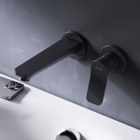 Змішувач для раковини, що монтується в стіну, чорний AM.PM F85A72622 X-Joy