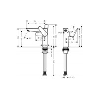 Смеситель Hansgrohe Talis E 150 для умывальника без донного клапана (71755000)