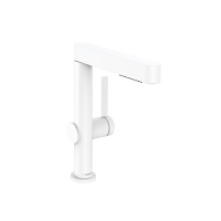 Смеситель Hansgrohe Finoris 230 для умывальника с поворотным выдвижным носиком 2JET и донным клапаном push-open Matt White (76063700)