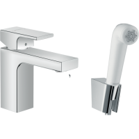 Змішувач Hansgrohe Vernis Shape 100 для умивальника з гігієнічної лійкою Chrome (71216000)