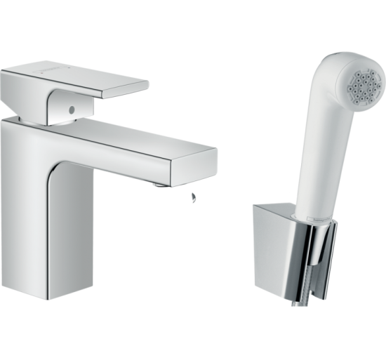 Змішувач Hansgrohe Vernis Shape 100 для умивальника з гігієнічної лійкою Chrome (71216000)