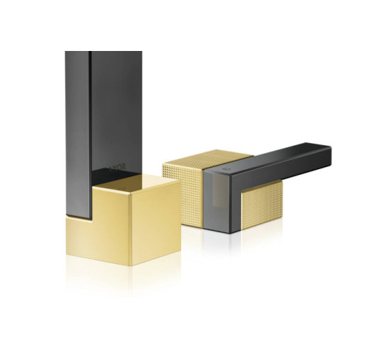 Змішувач Axor Edge 130 для раковини врізний на 3 отвори Diamond Cut хромований 46051000