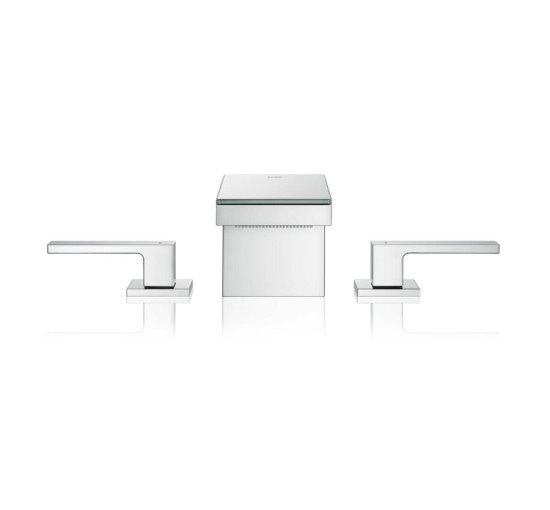 Смеситель Axor MyEdition 70 для раковины на 3 отверстия Chrome с накладкой Mirror Glass 47050000