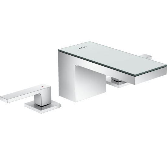 Смеситель Axor MyEdition 70 для раковины на 3 отверстия Chrome с накладкой Mirror Glass 47050000