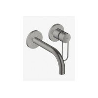 Змішувач Axor Uno для раковини зі стіни Loop вилив 165 мм , Brushed Black Chrome 38121340