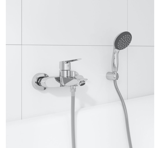 Смеситель для ванной однорычажный с коротким изливом GROHE Start хром латунь 23413002