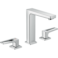 Змішувач hansgrohe Metropol для раковини на 3 отвори, з зливним клапаном 74515000